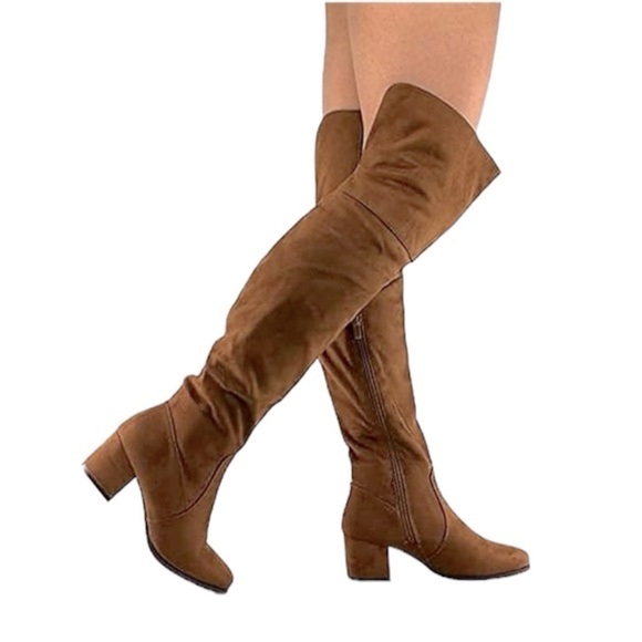 Over the Knee Slouchy Suede Low Stacked Heel Boot Women’s Size 8 1/2 Car… - Picture 1 of 10